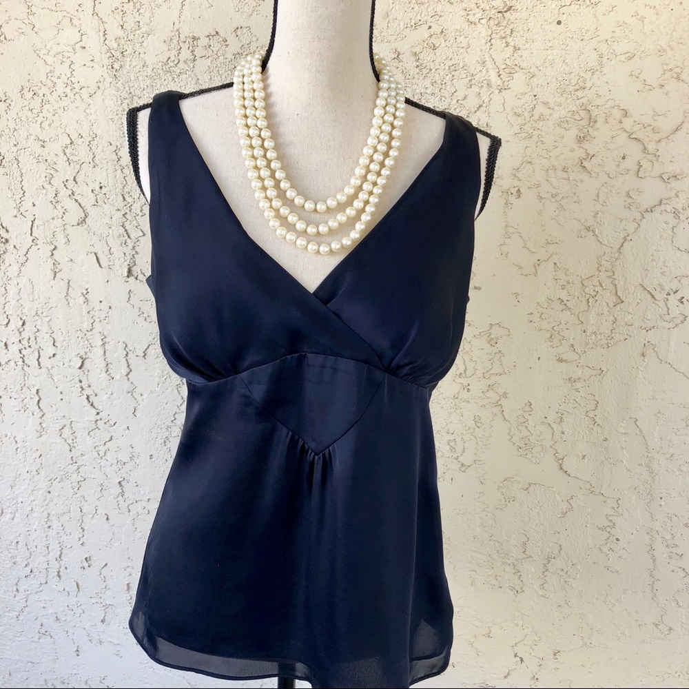 Ann Taylor Navy Sleeveless Top - Vintage & Classic